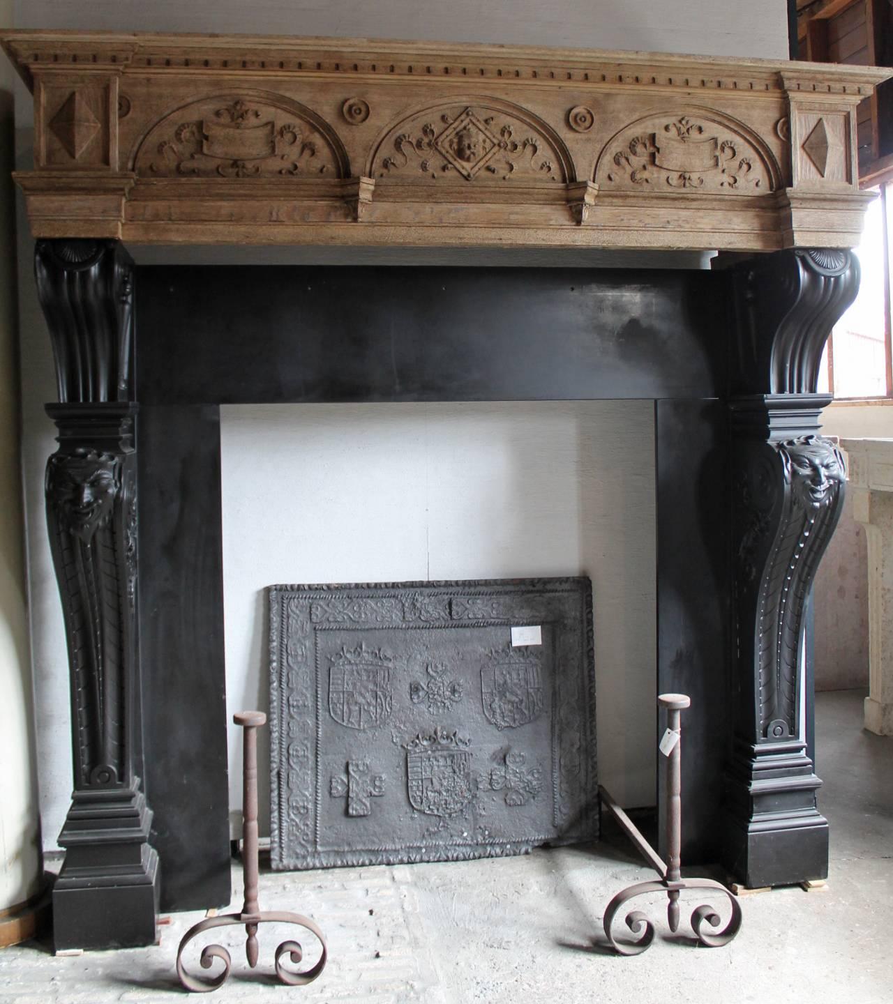 Very beautiful antique marble fireplace original
from Maastricht, the Netherlands.