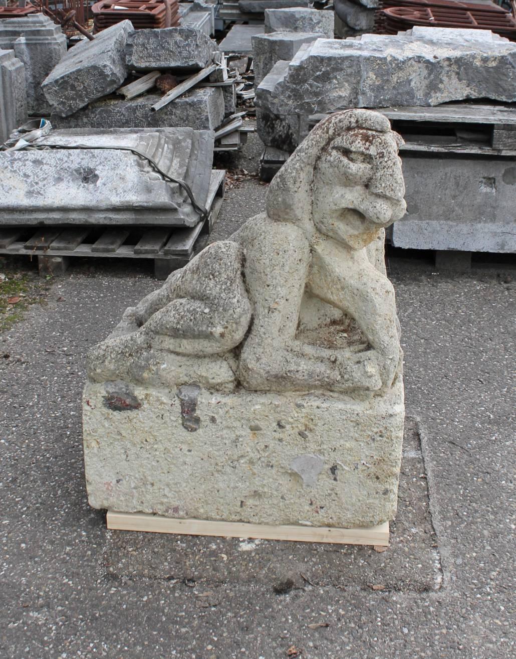 Pair of Lions, 19th Century In Good Condition For Sale In Udenhout, NL