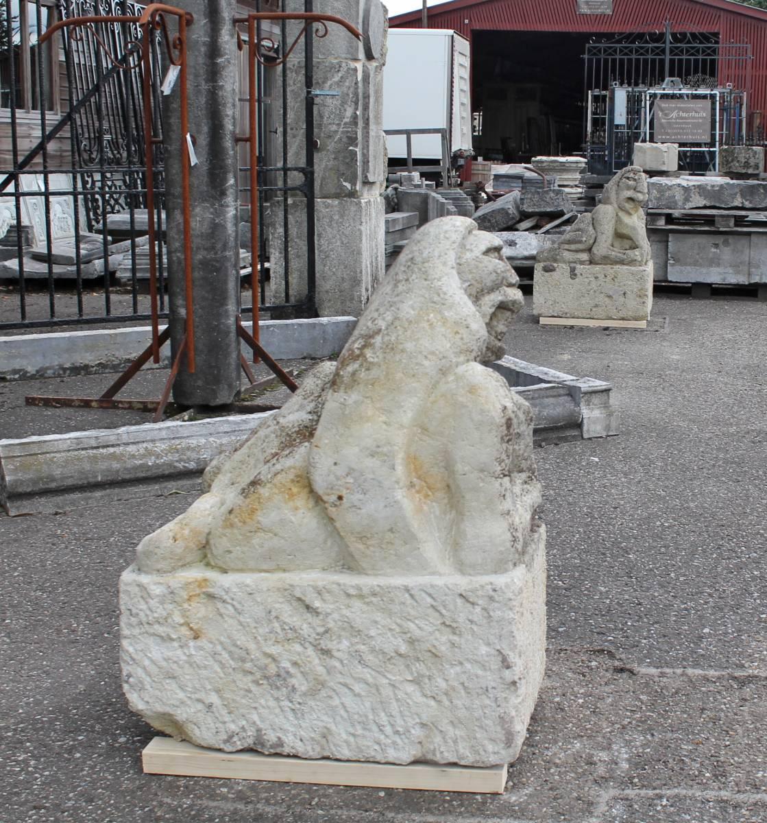 Very nice pair of lions made from sandstone.