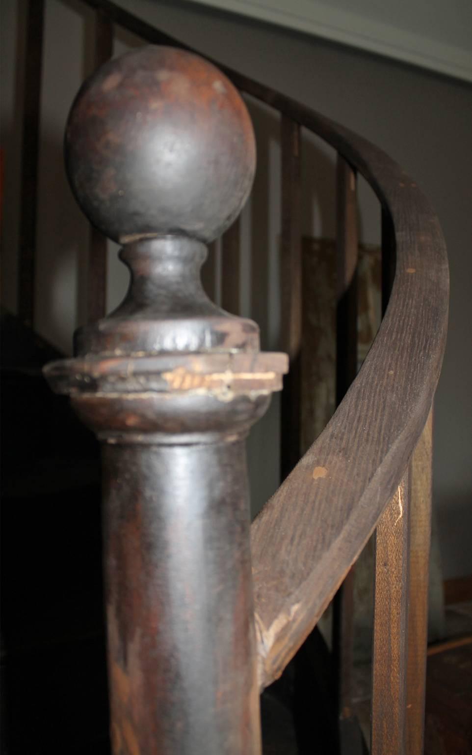 Oak 19th Century Beautiful Spiral Staircase