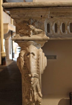 Antique Iron Fireplace mantel, 19th Century