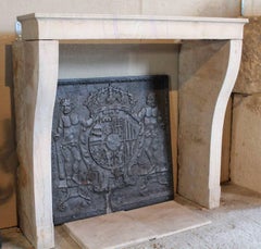 Antique Marble Stone Fireplace mantel, 19th Century