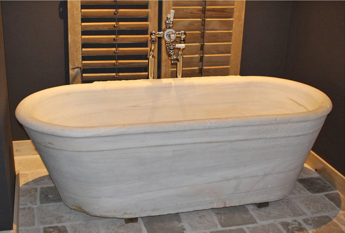 European Antique Marble Bath Tub 19th Century