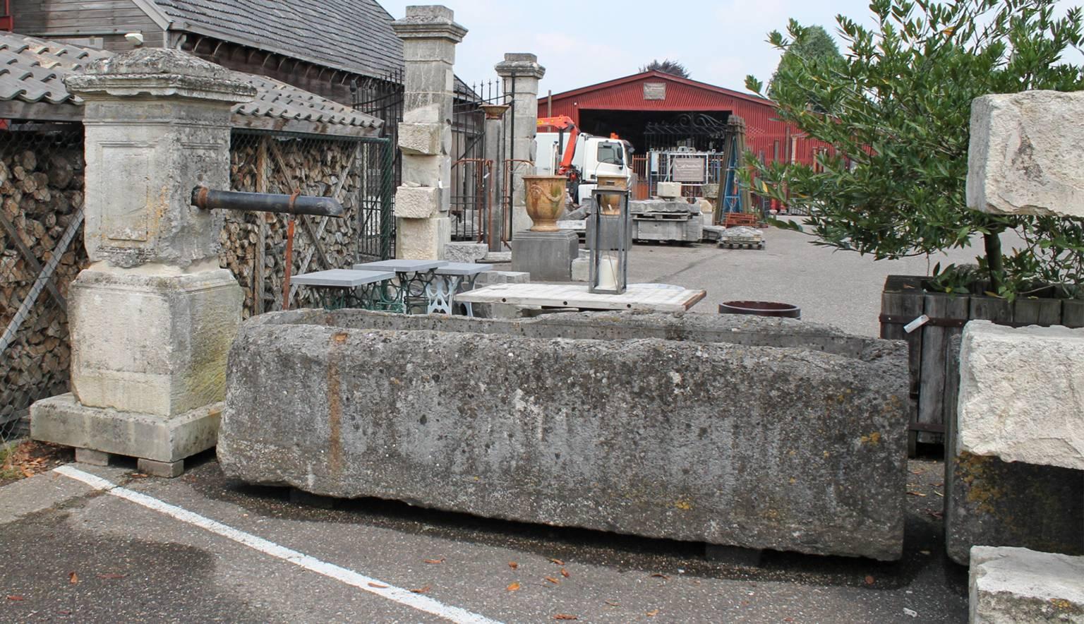 Village Water Pump in Antique Limestone from France, 18th Century For Sale 1