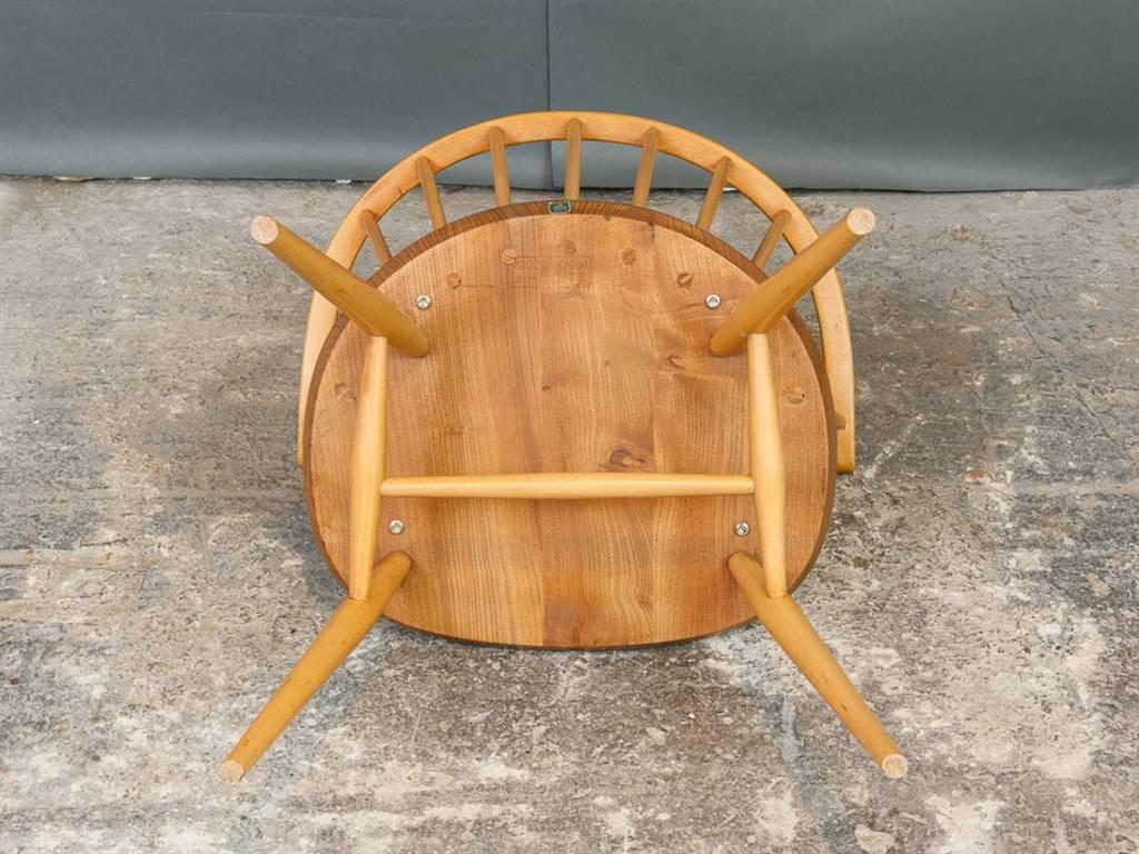 Two Ercol Cowhorn Armchairs, Two Spindle Back Chairs 1