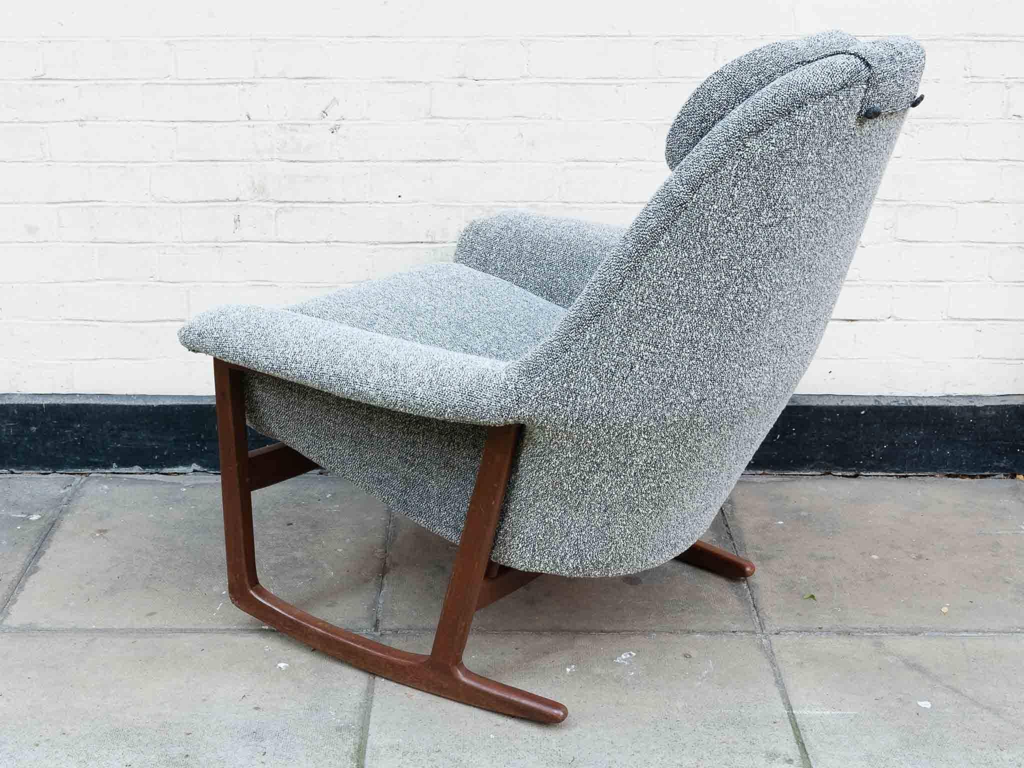 Mid-Century Modern 1960s Danish Teak and Bute Rocking Chair