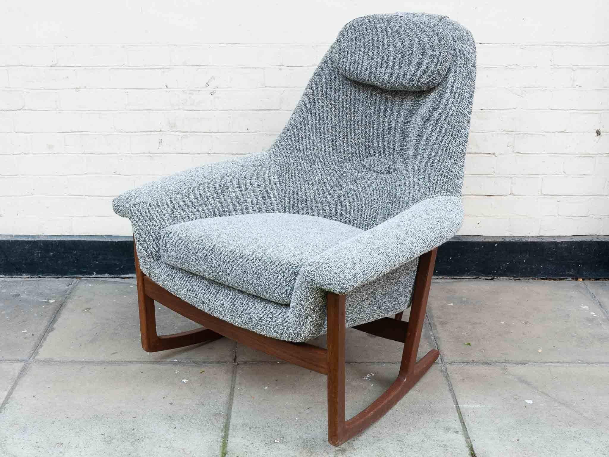 1960s Danish Teak and Bute Rocking Chair 1