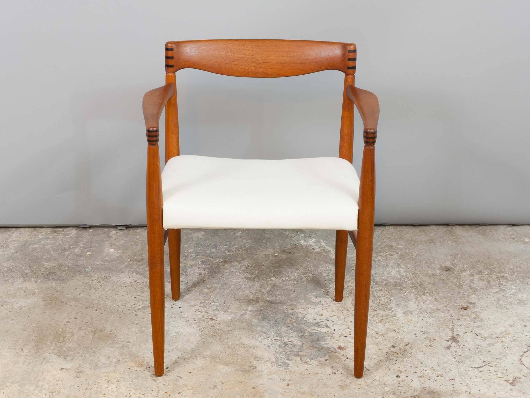 1960s H.W. Klein Danish Teak & Rosewood Dining Carver Armchair for Bramin Møbler In Good Condition In London, England