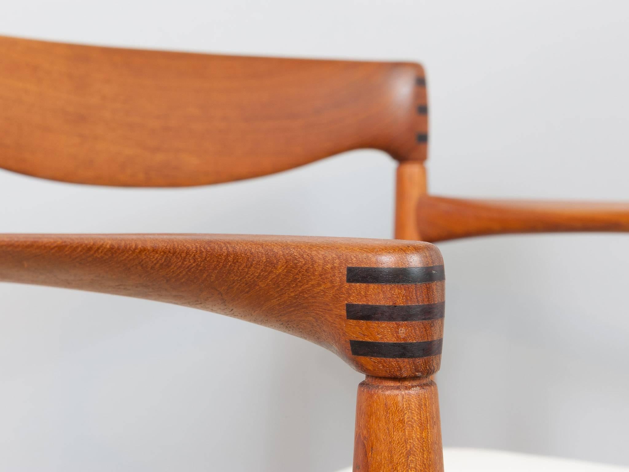 1960s H.W. Klein Danish Teak & Rosewood Dining Carver Armchair for Bramin Møbler 4