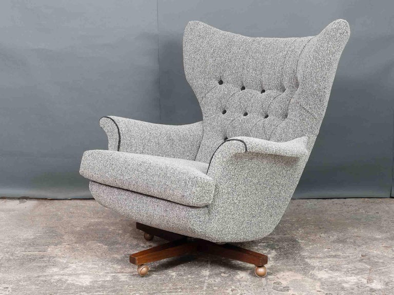 1960s G Plan ‘Most Comfortable Chair in the World’ 6250 Swivel Wingback