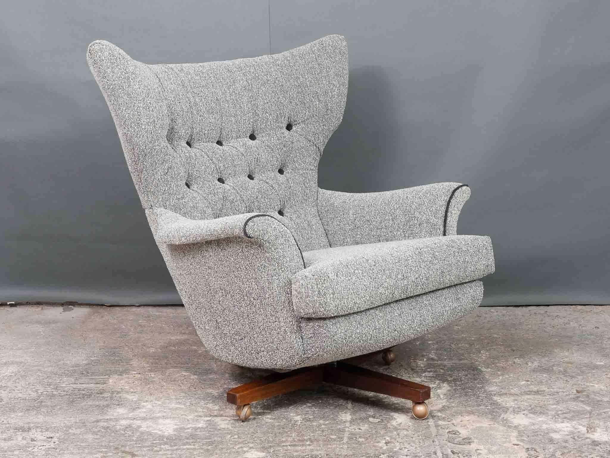 20th Century 1960s G Plan ‘Most Comfortable Chair in the World’ 6250 Swivel Wingback Armchair