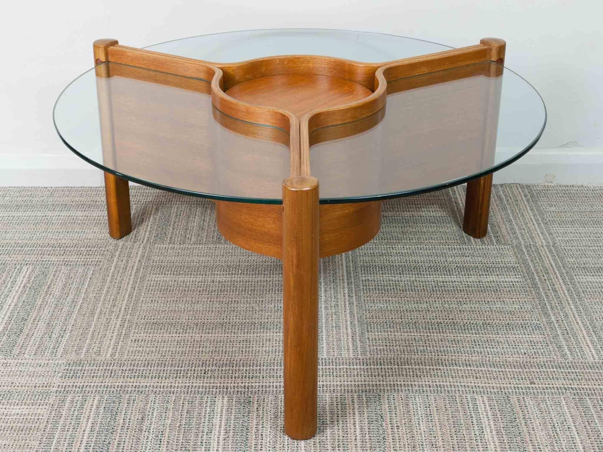 1960s Nathan Plywood and Glass Coffee Table In Good Condition In London, GB