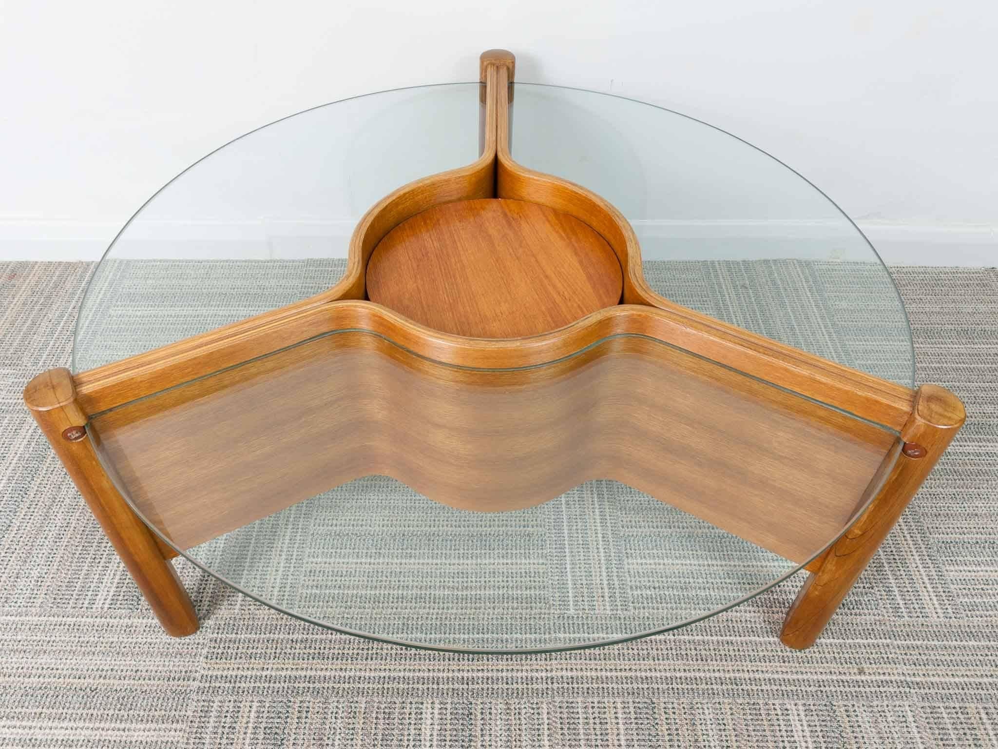 1960s Nathan Plywood and Glass Coffee Table 1