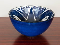 Royal Copenhagen Bol bleu cobalt Aluminia Fajance par Inge-Lise Koefoed