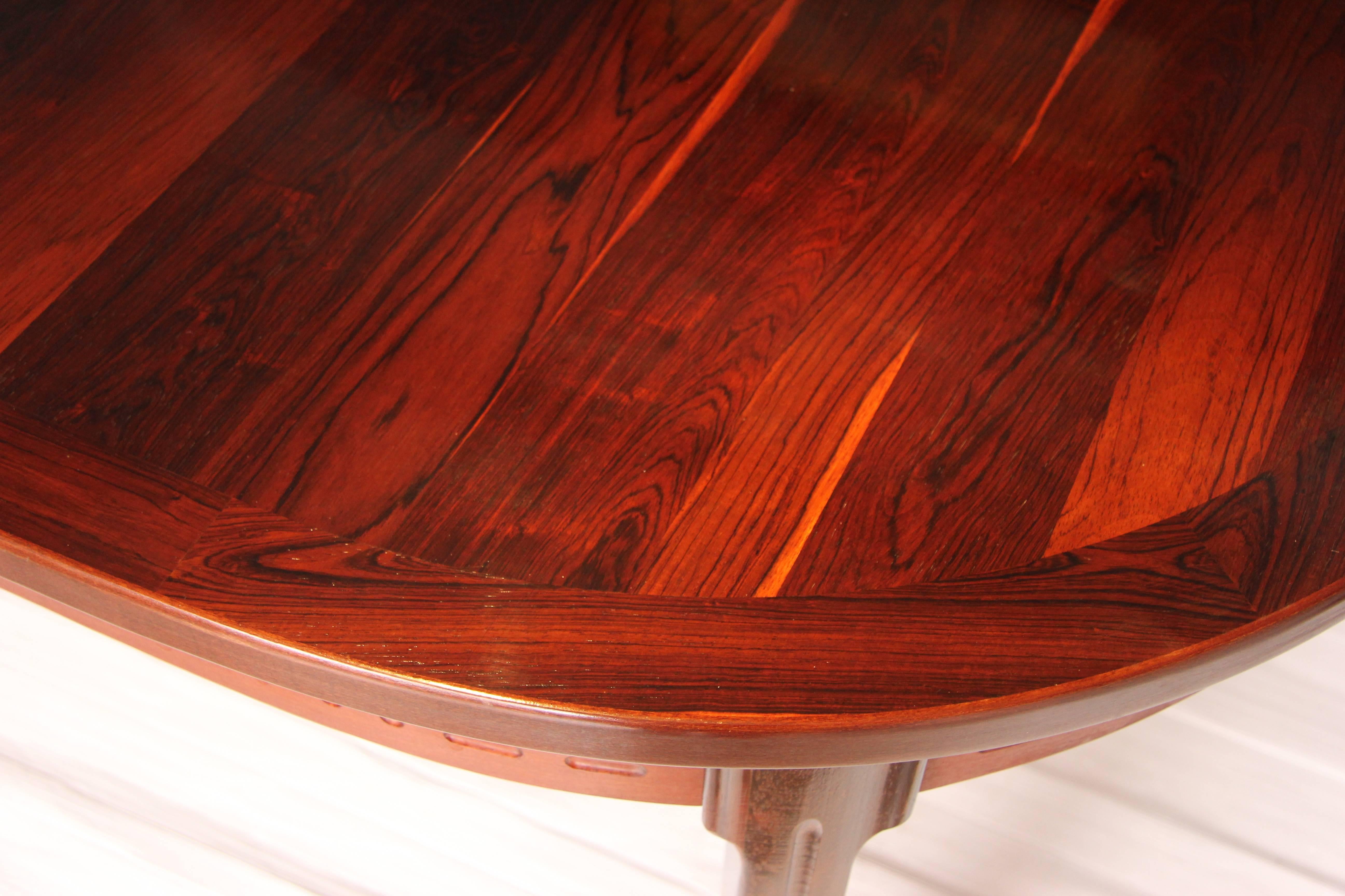 Mid-Century Modern 1960s Swedish Nils Jonsson Rosewood for Troeds Dining Table