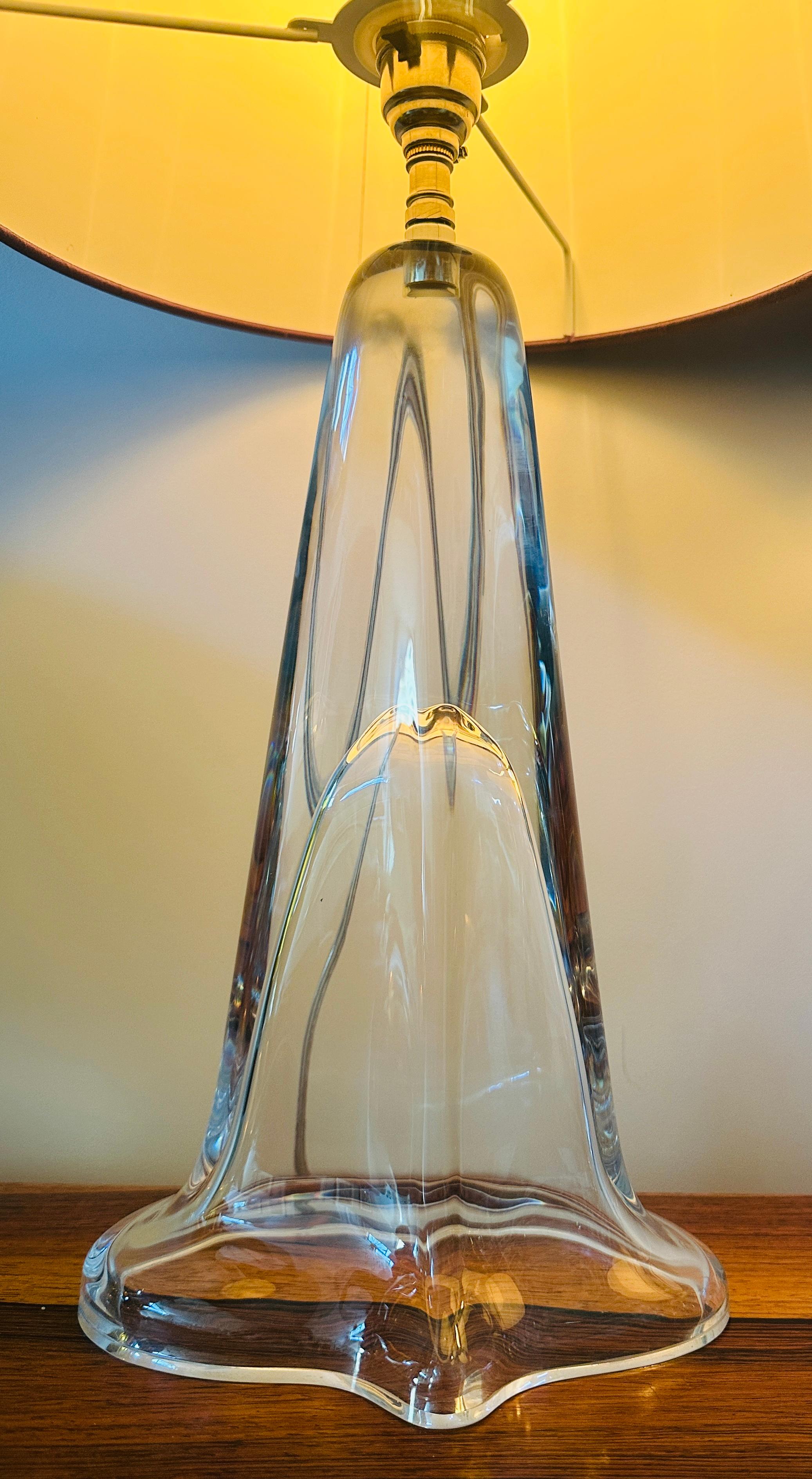 Paire de lampes de table en cristal ovale transparent Peill & Putzler des années 1970 Bon état - En vente à London, England