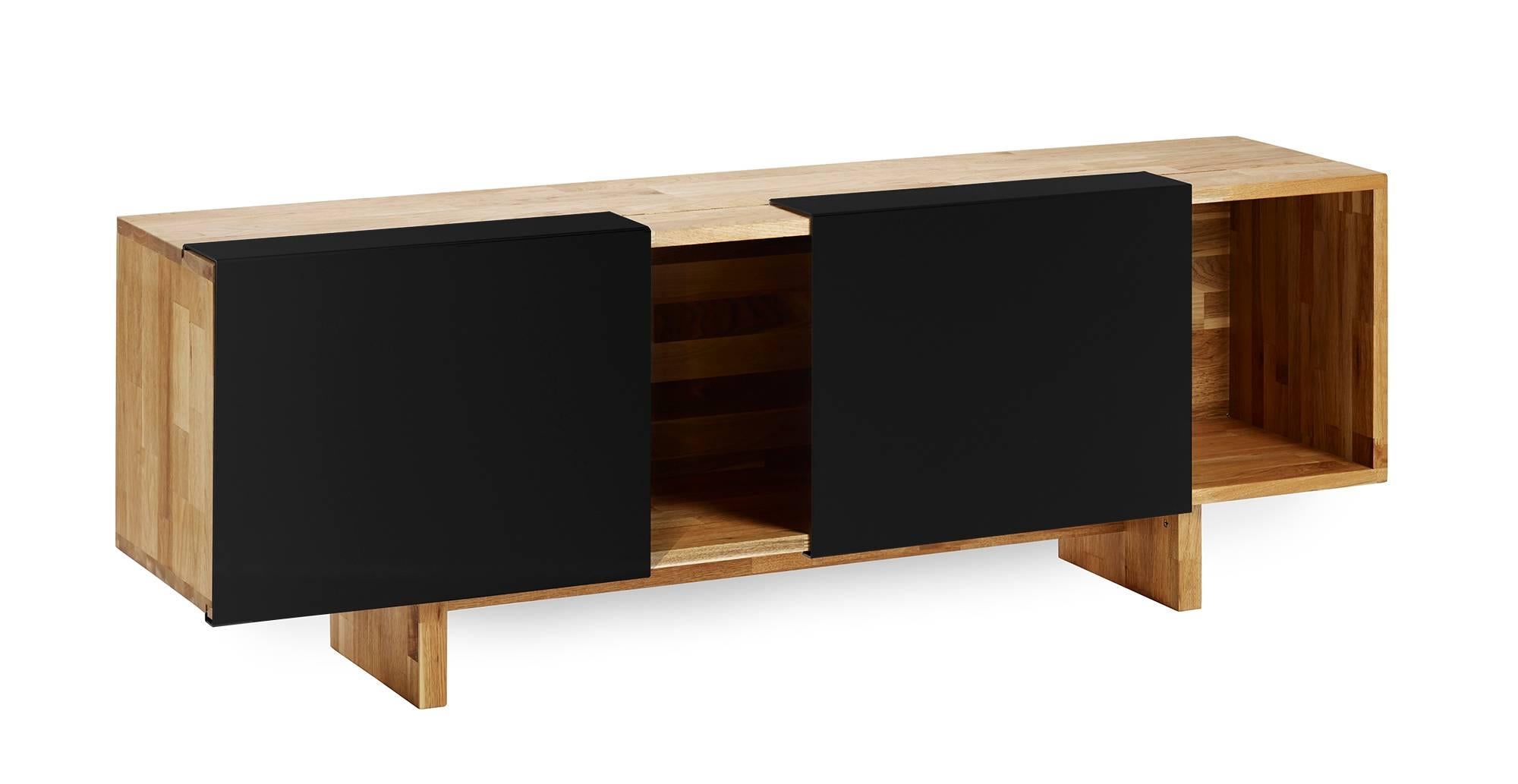 Drilling into walls isn't for everyone, but that doesn't mean you can't have the LAXseries three shelf. Our take on the credenza sits console style and has just the right amount of space to store everything you need. Made from solid English walnut