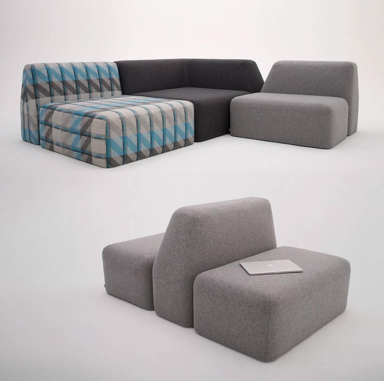 Wedge Modular Sofa LAXseries by MASHstudios For Sale 1