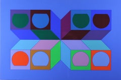 Sérigraphie série cube Vasarely Victor, 1974, signée et numérotée