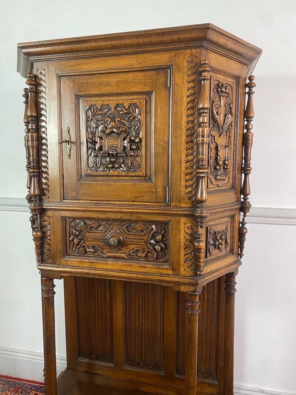 French Buffet / Cabinet / Credenza / Dresser - Gothic Renaissance - France 19th For Sale 4