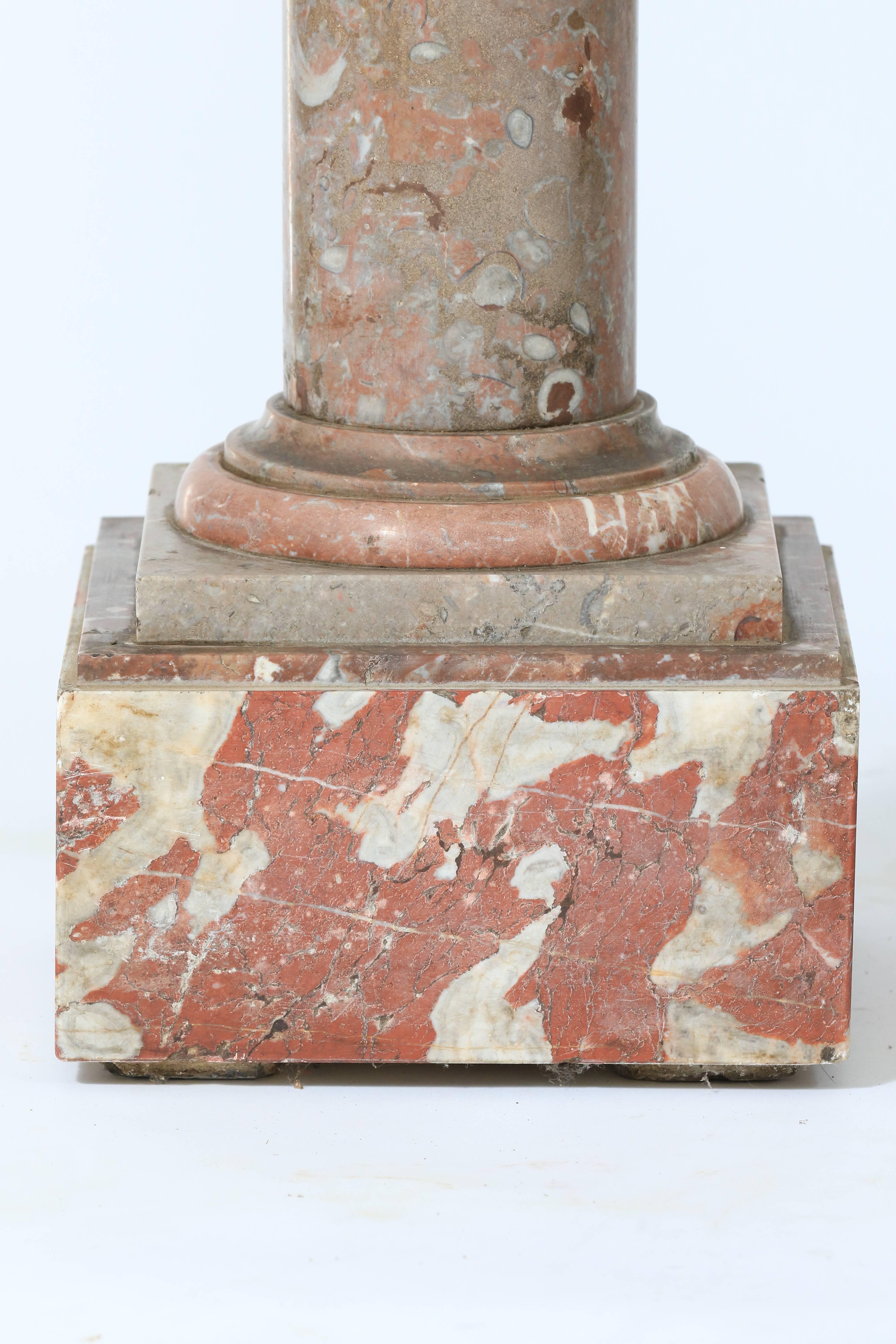 Pair of Marble Pedestals In Good Condition In Beuzevillette, FR