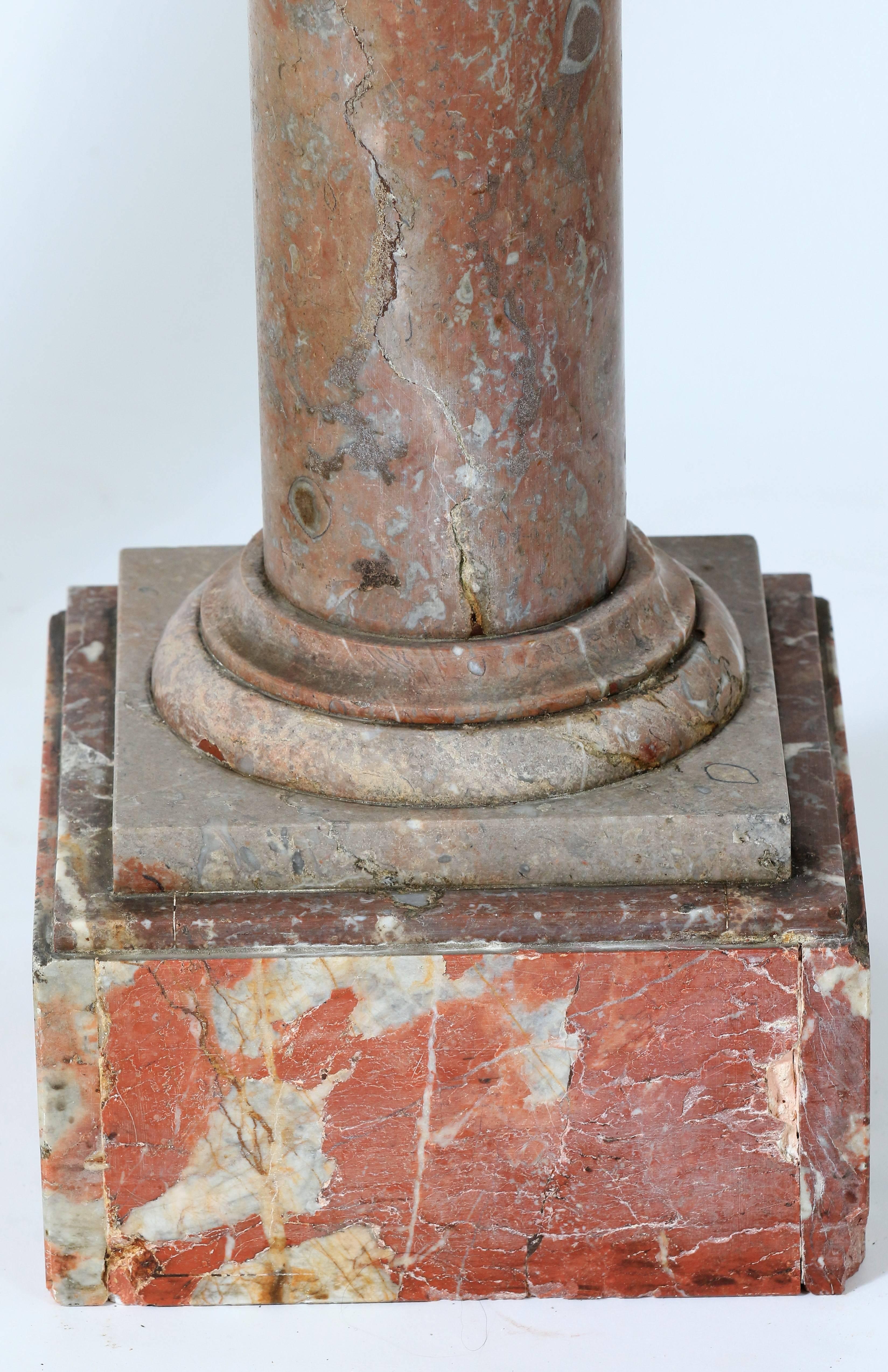 French Pair of Marble Pedestals
