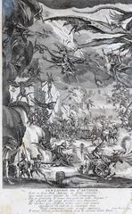 ""La tentation de Saint Antoine"" Gravure 17ème siècle - d''après Jacques Callot
