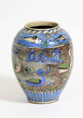 19th Century Iznik Vase with a Fish Decor
