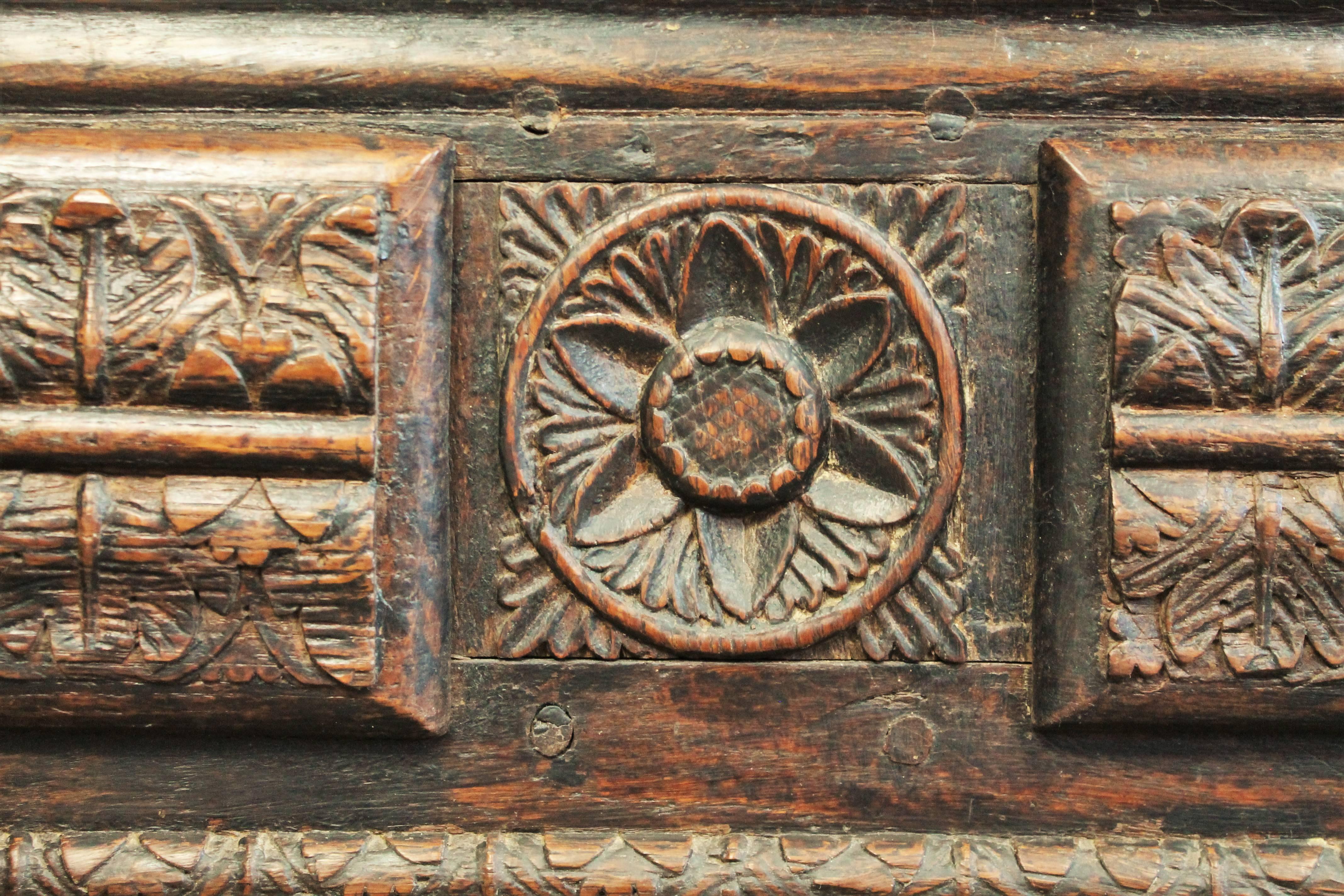 Iron Exceptional Carved Cabinet, 17th Century