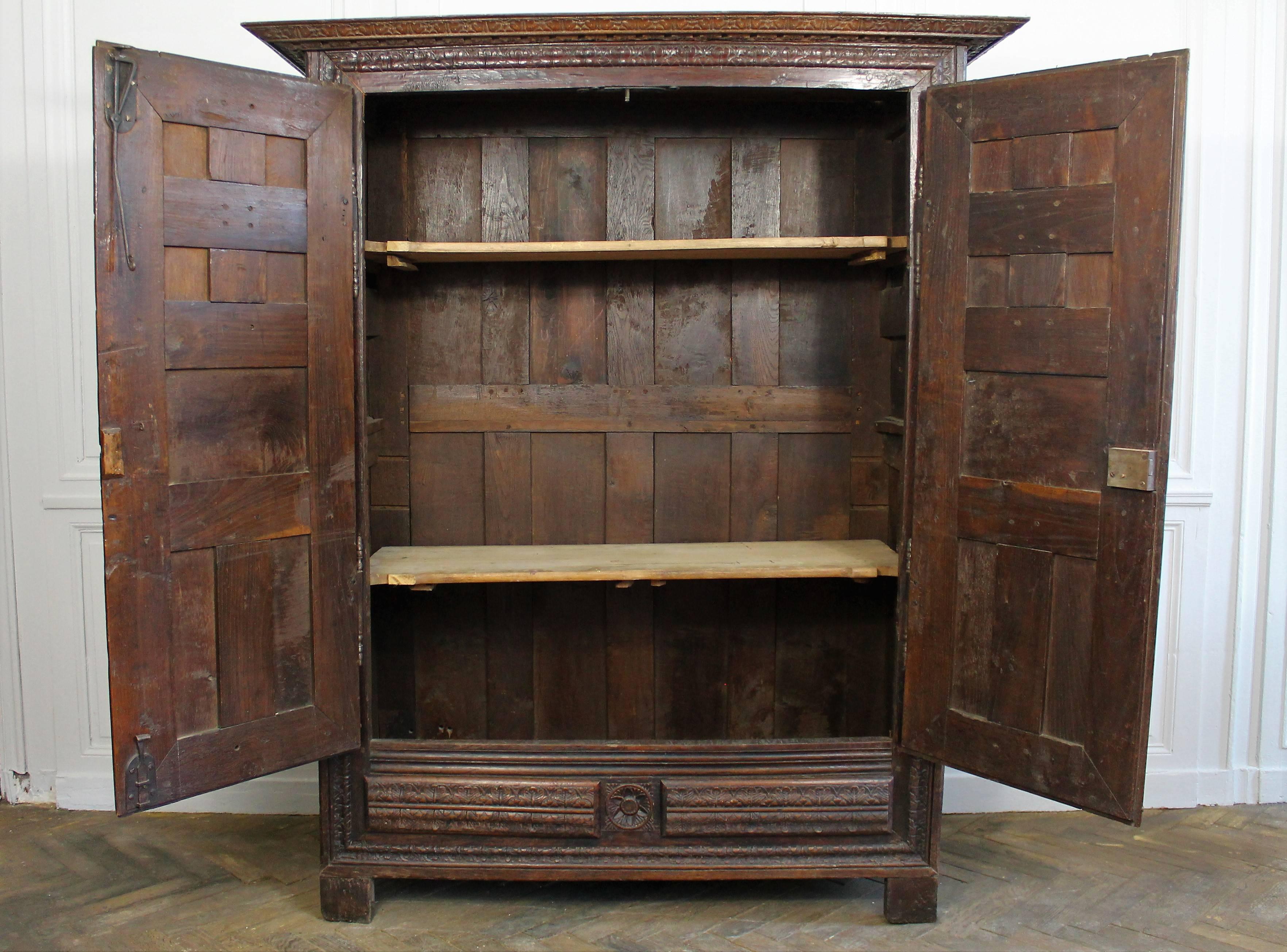 Exceptional Carved Cabinet, 17th Century 1