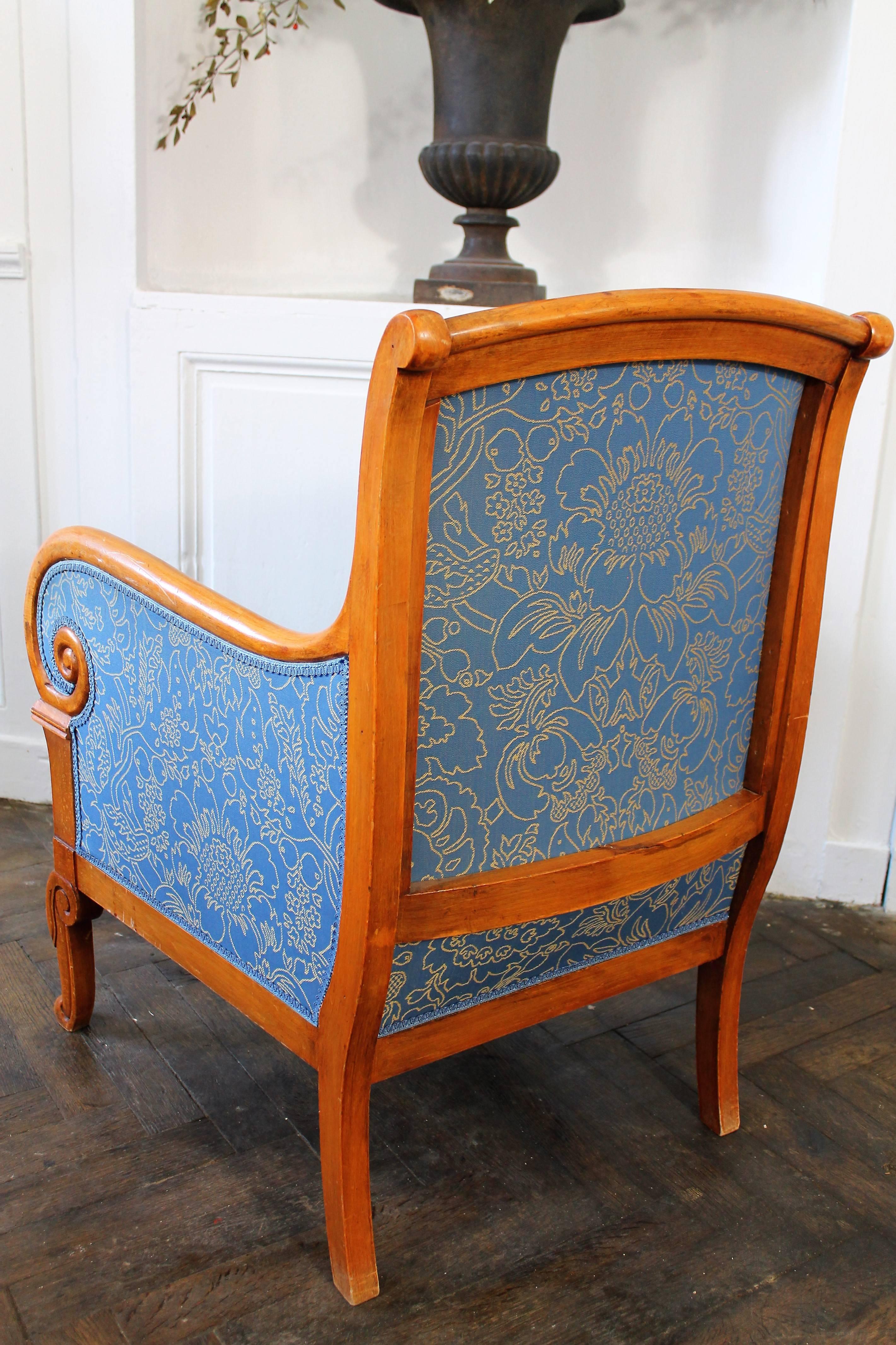 Louis-Philippe Period Bergeres Armchairs in Fruitwood In Good Condition In Beuzevillette, FR