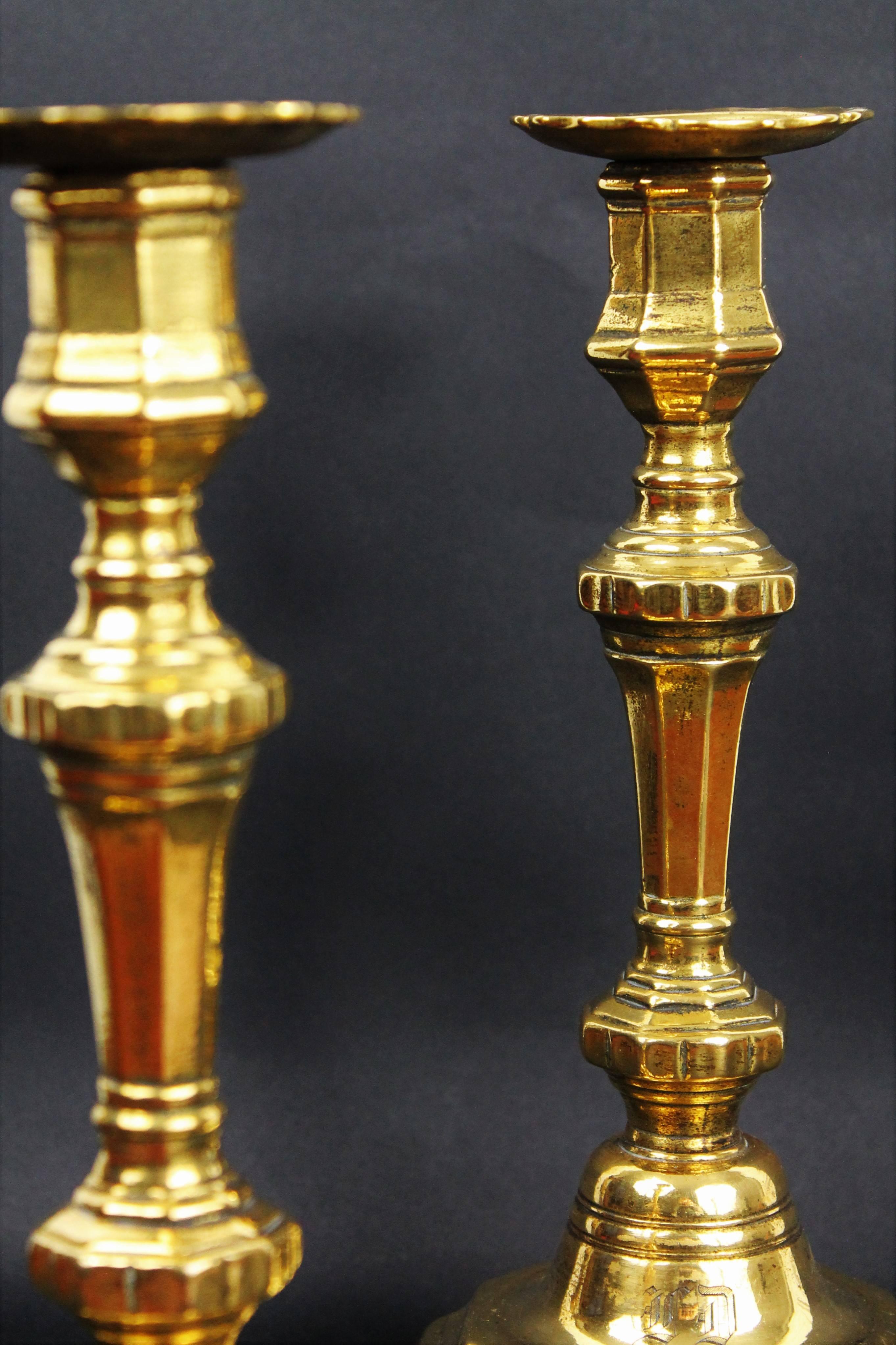 Bronze Pair of Louis XVI Style Candlesticks
