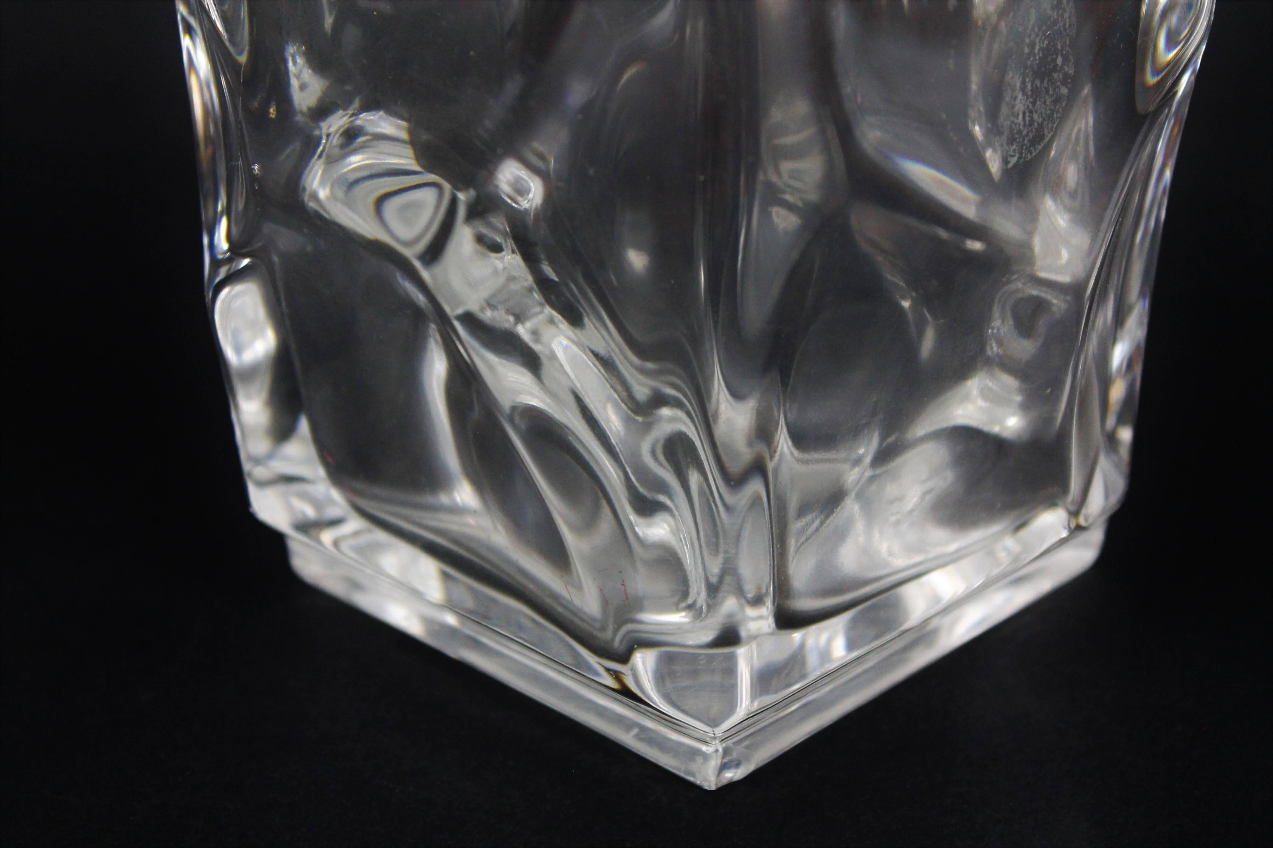 European Vintage Crystal Vase, 1950 For Sale
