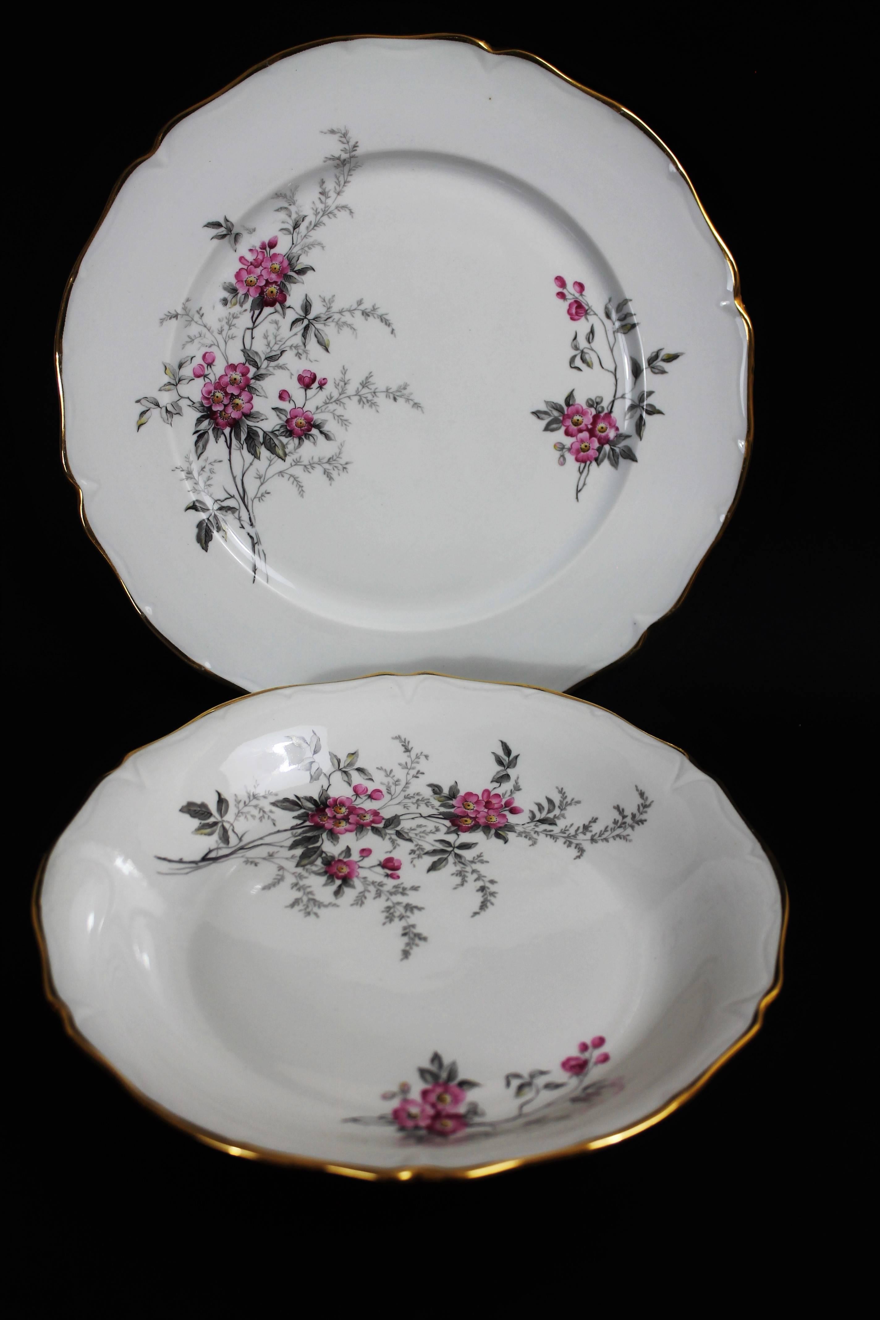 Limoges Porcelain Tableware, 56 Pieces For Sale 2
