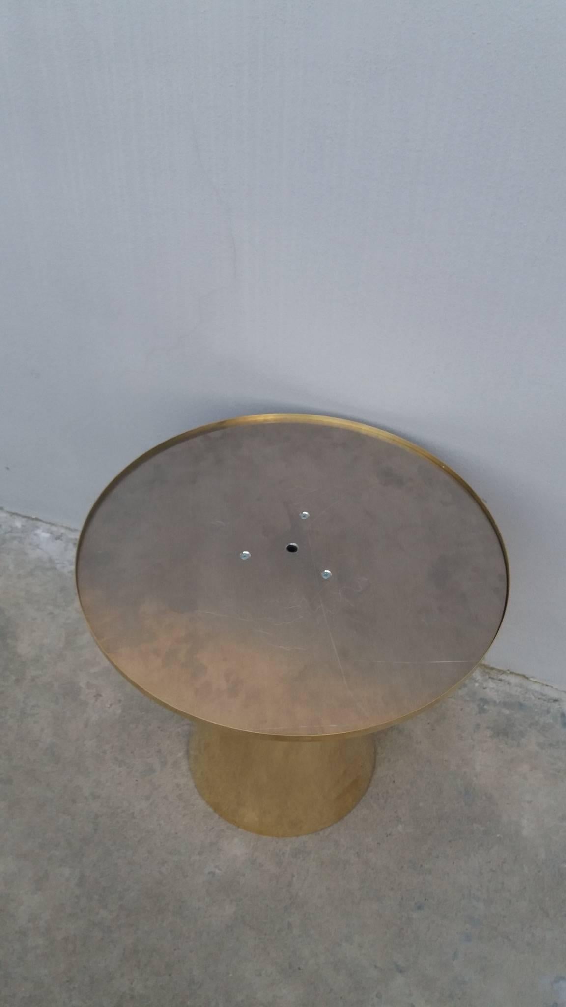 Brass Pair of Contemporary Coffee Tables For Sale