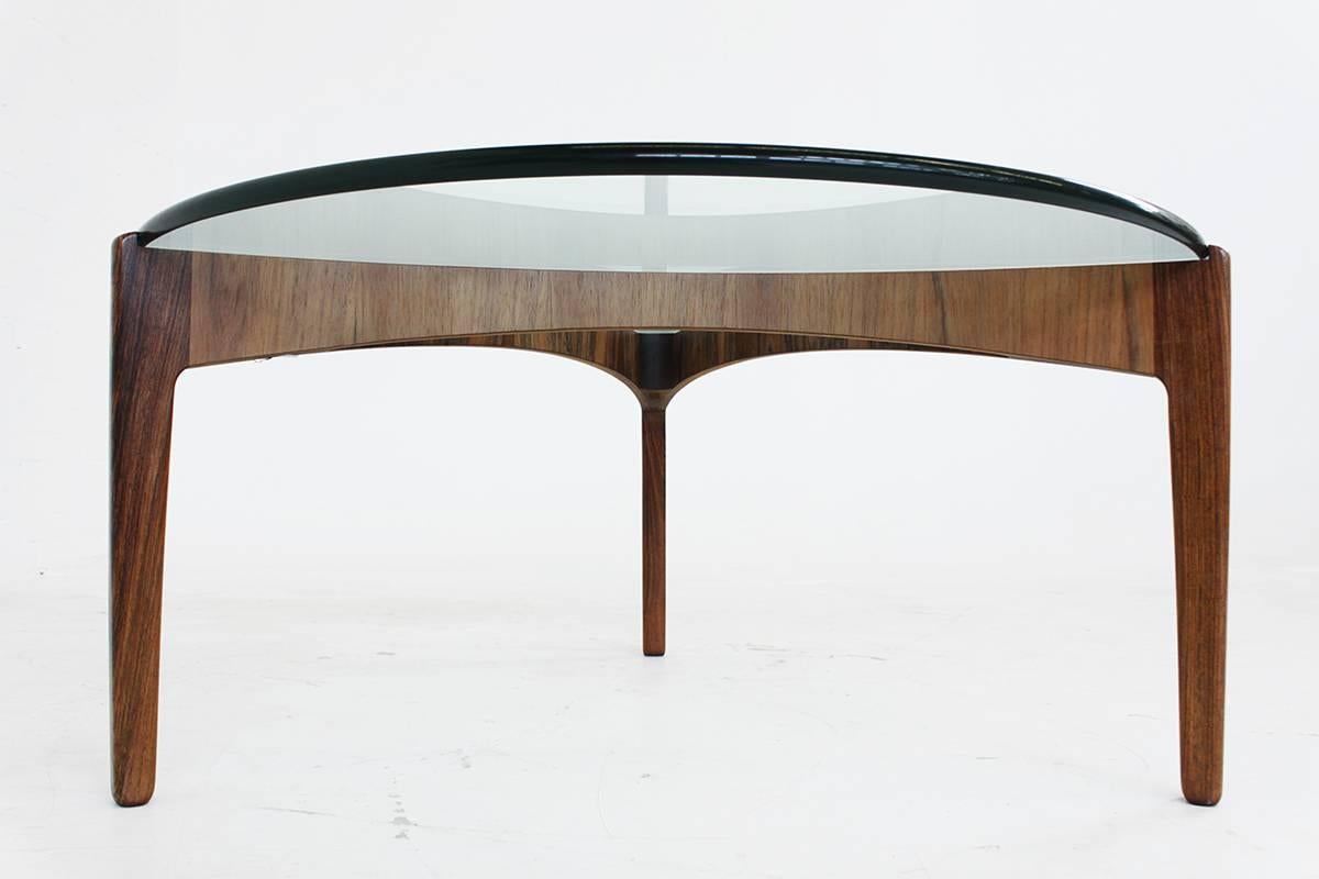 Danish Rosewood and Glass Coffee Table by Sven Ellekær, 1962 In Excellent Condition In The Hague, NL