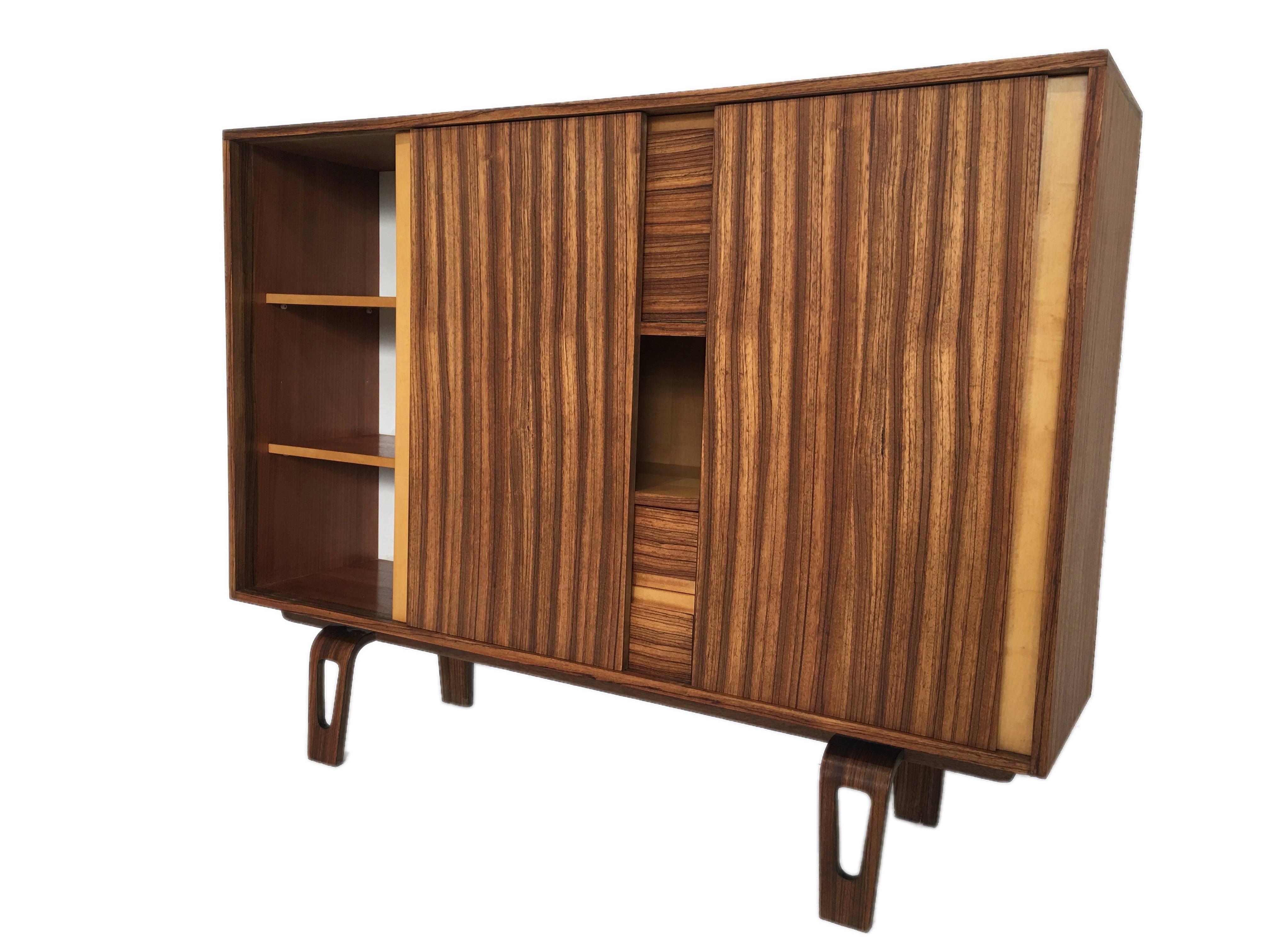 Cor Alons high board cabinet for Den Boer Gouda made in the 1950s.