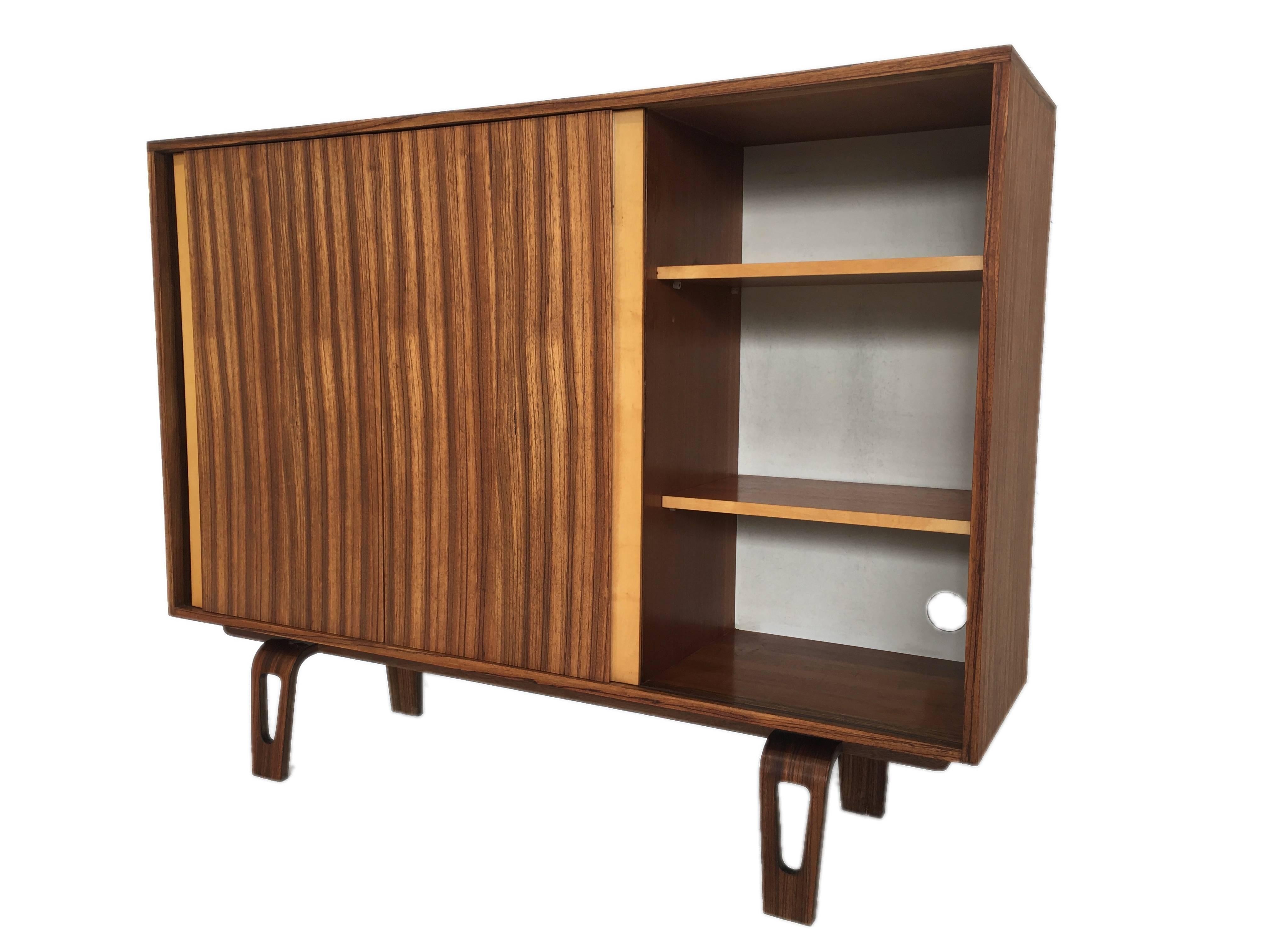 Cor Alons High Board Cabinet for Den Boer Gouda, 1950's In Good Condition For Sale In The Hague, NL