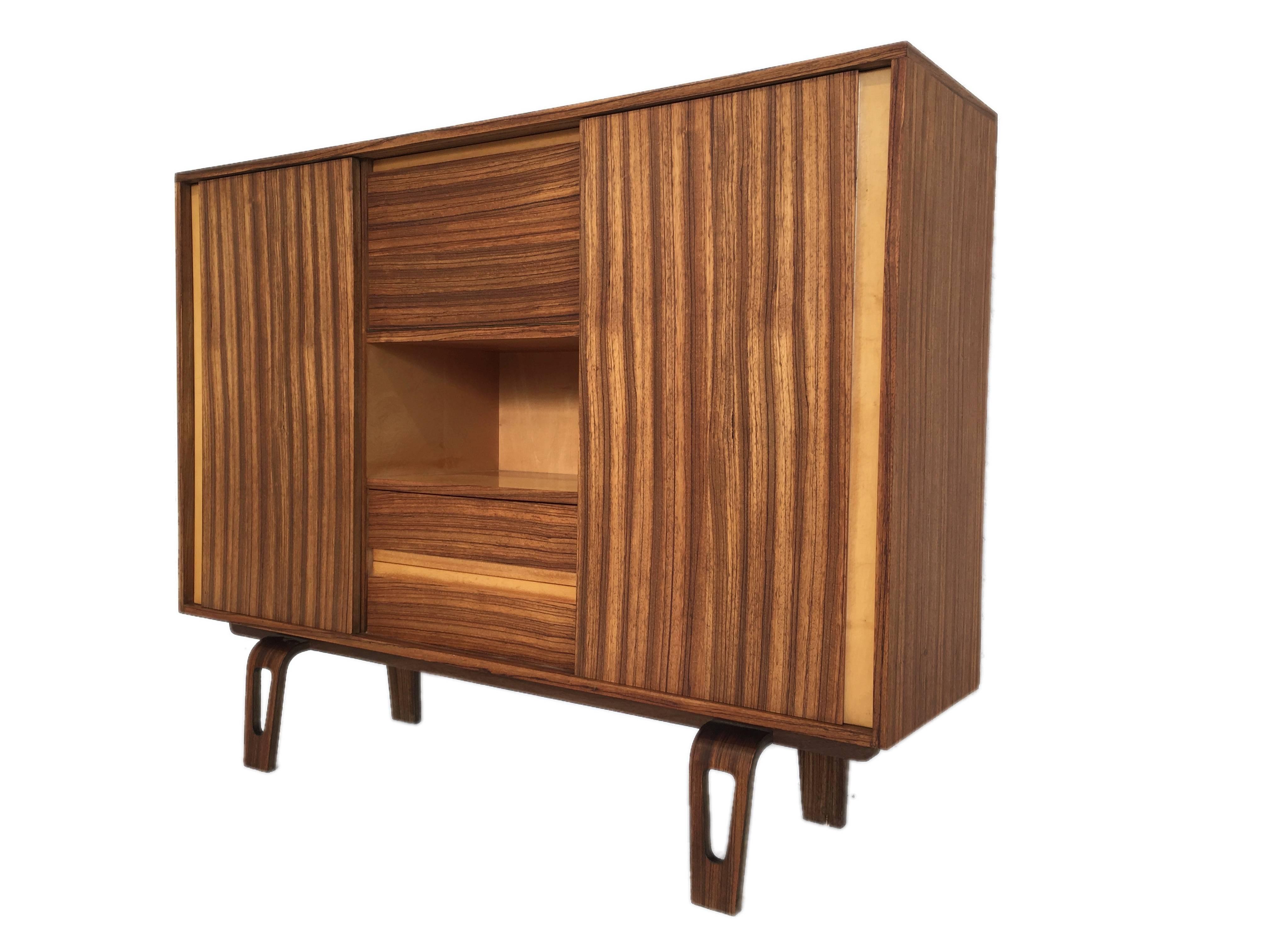 Mid-20th Century Cor Alons High Board Cabinet for Den Boer Gouda, 1950's For Sale