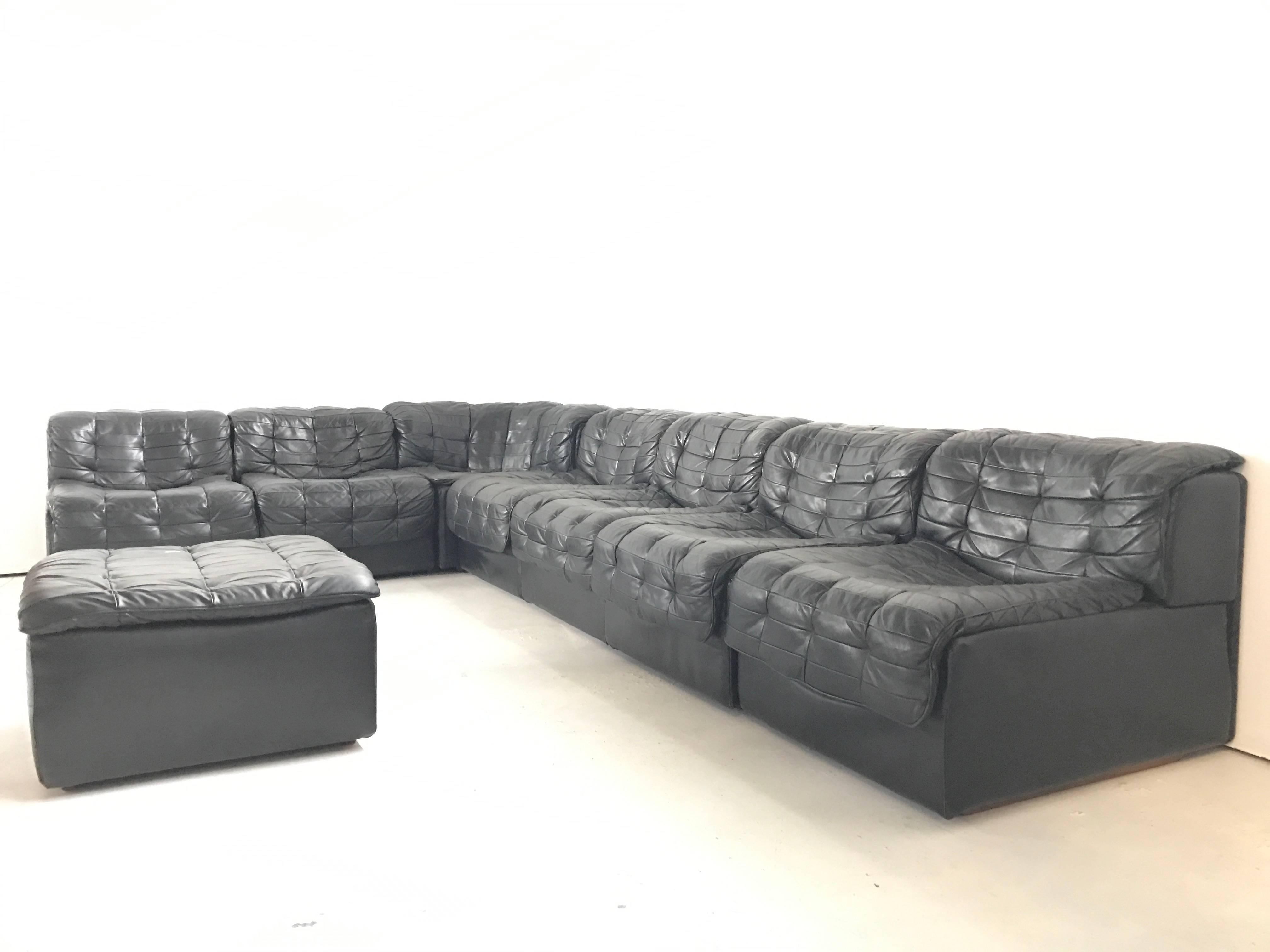 patchwork leather sofa