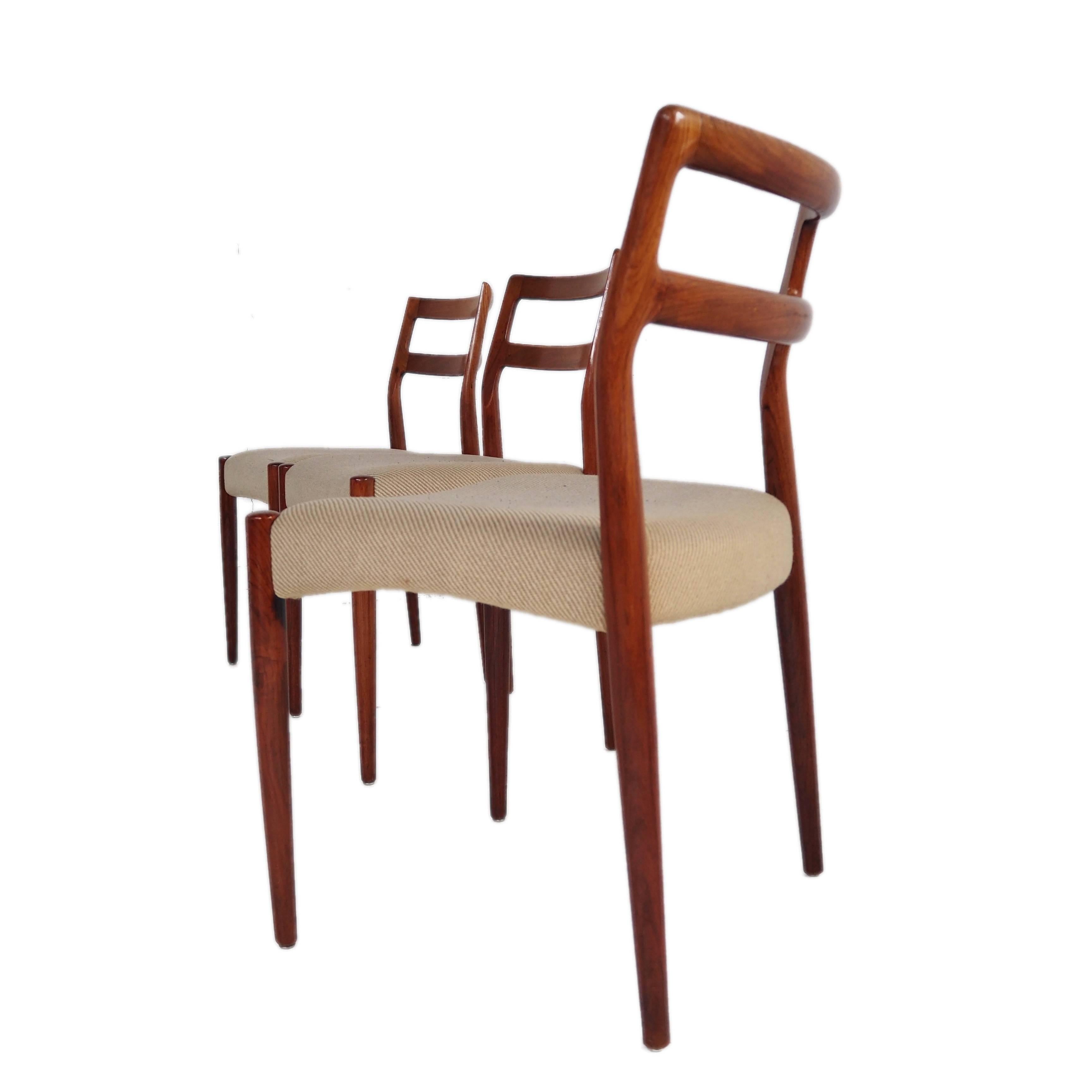 Danish Dining Chairs by Johannes Andersen, 1960s, Set of Three In Good Condition In The Hague, NL