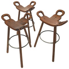 Brutalist Barstool Marbella Light Brown