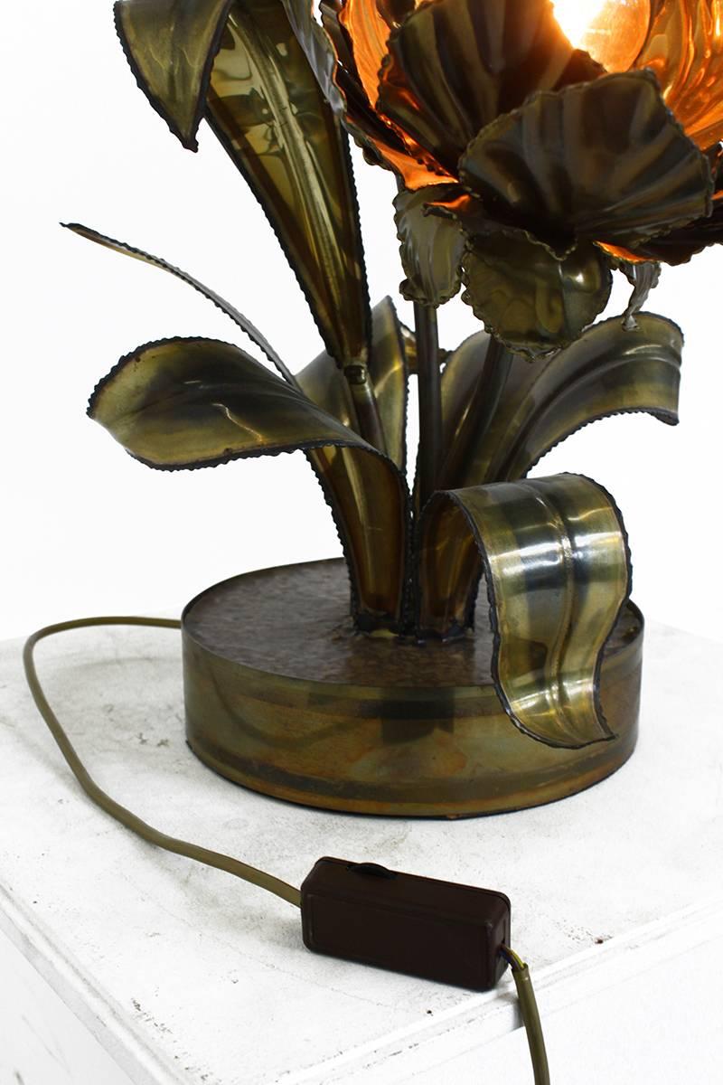 Maison Jansen Brass Sculptured Large Table Lamp, 1960s 4