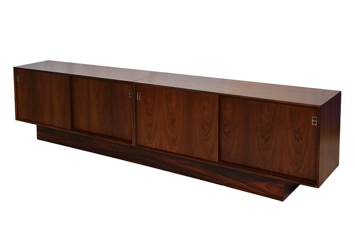 Mid-20th Century  2 Arne Vodder for Sibast Danish Modern Wall-Mounted Rosewood Sideboards