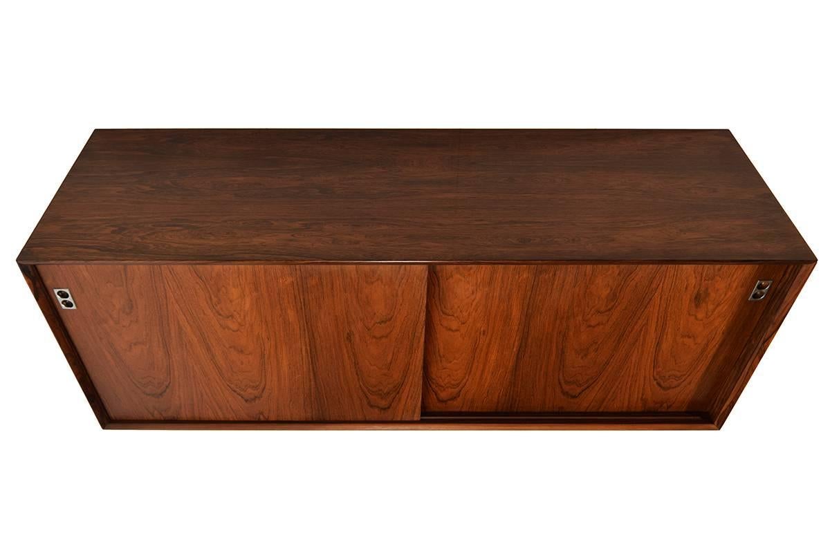 Mid-20th Century Danish Modern Wall-Mounted Rosewood Sideboard by Arne Vodder for Sibast