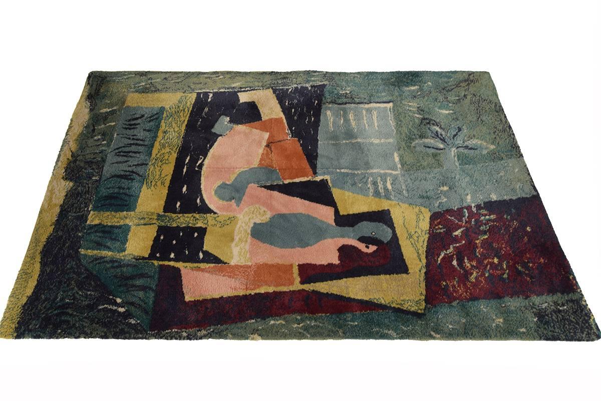 Wonderful and style full art rug made by Ege Axminster made by Pablo Picasso (after) 