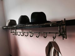 Brass Faux Bamboo Maison Baguès Coat Rack or Hat Shelf