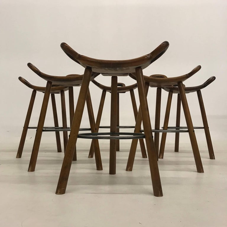 Spanish Brutalist Bar Stools "Marbella" at 1stDibs
