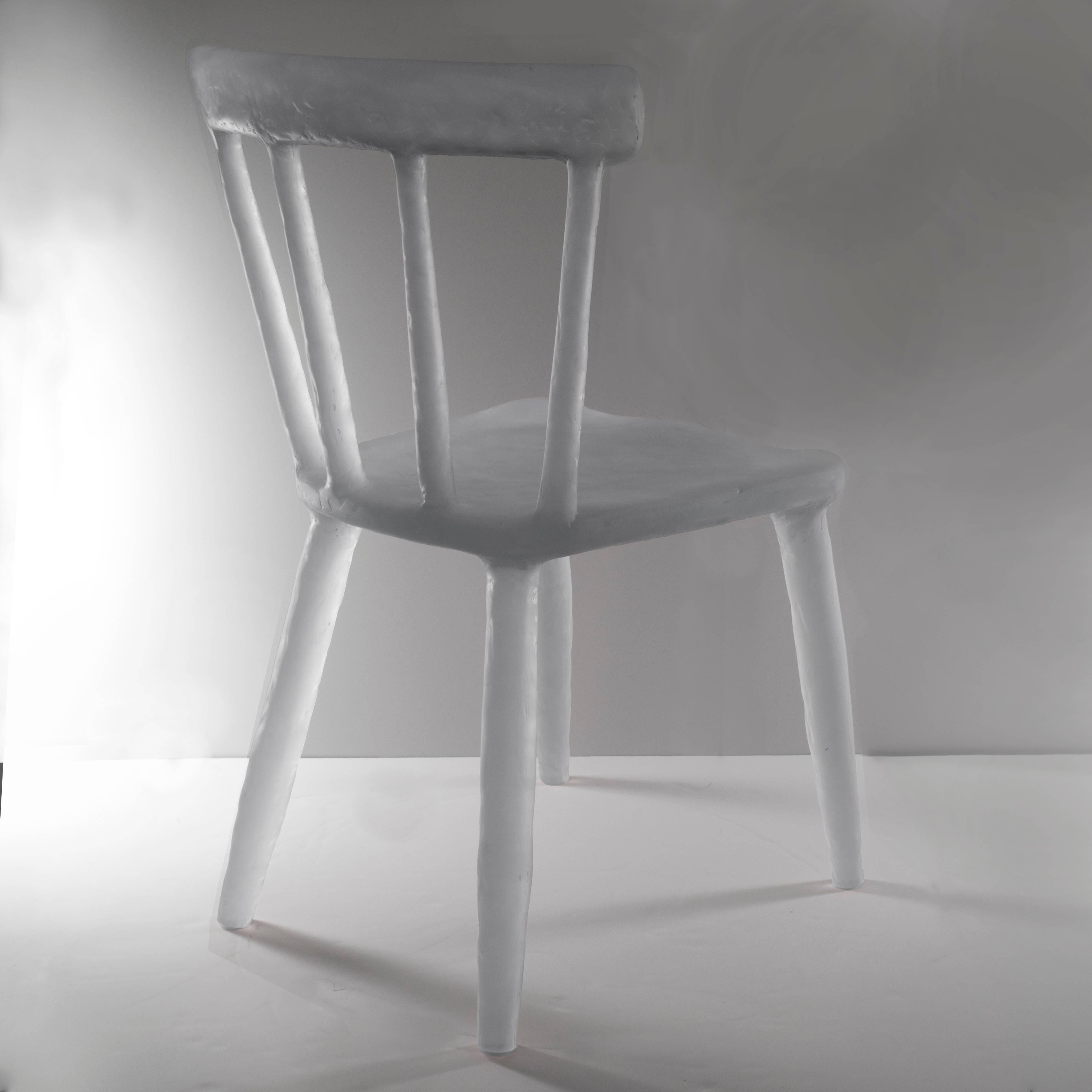 American Glow Chair by Kim Markel in Grey, Handmade from Cast Recycled Resin / Acrylic For Sale