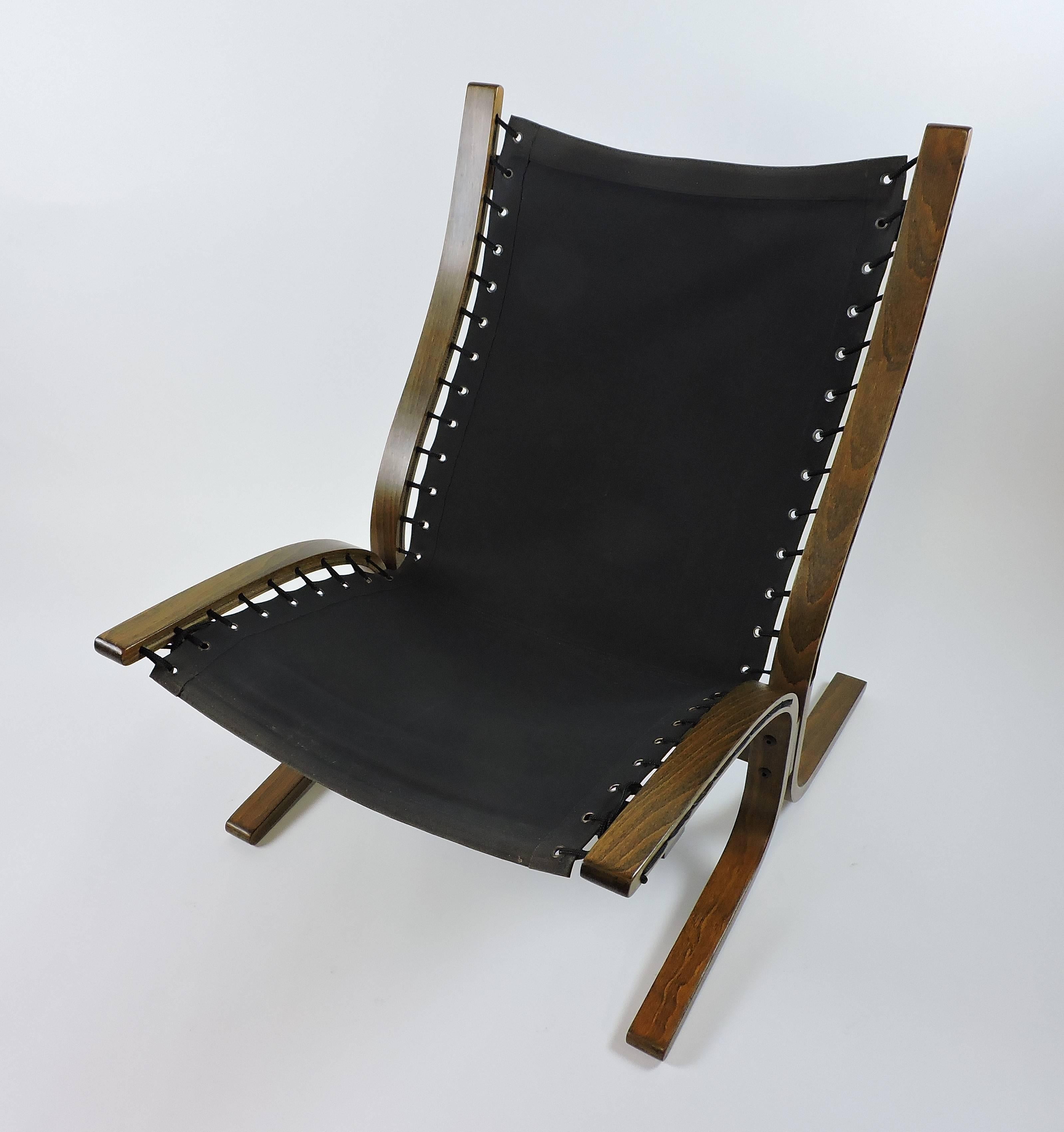 Norwegian Ingmar Relling Westnofa Danish Modern Siesta Sling Lounge Chair